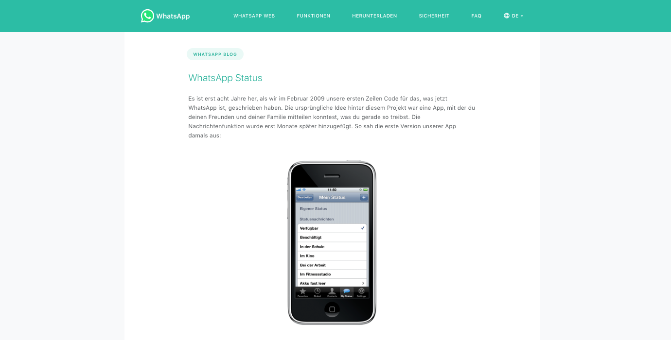 Screenshot WhatsApp-Blog
