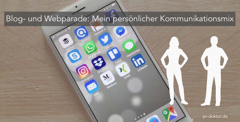 Smartphone mit Social-Media-Apps