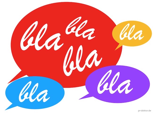 Sprechblasen mit Blablabla