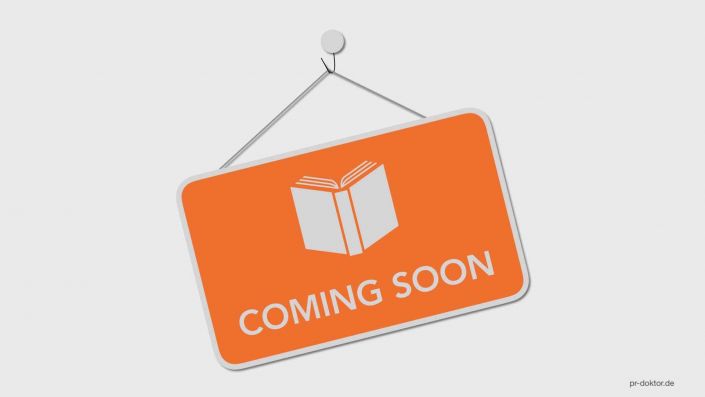 comingsoonschild Schild mit der Aufschrift Coming Soon und dem Umriss eines Buchs