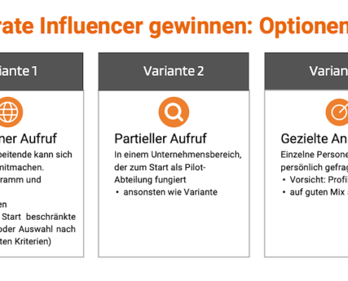 Corporate Influencer gewinnen: Optionen