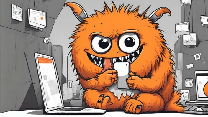 Der kleine Bug frisst das Social-Media-Profil