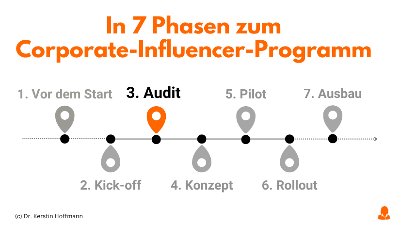 In 7 Phasen zum Corporate-Influencer-Programm: Audit