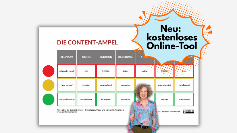 Neu: die Content-Ampel als kostenloses Online-Tool