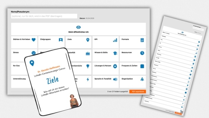 Der interaktive LinkedIn-Contentstrategie-Canvas