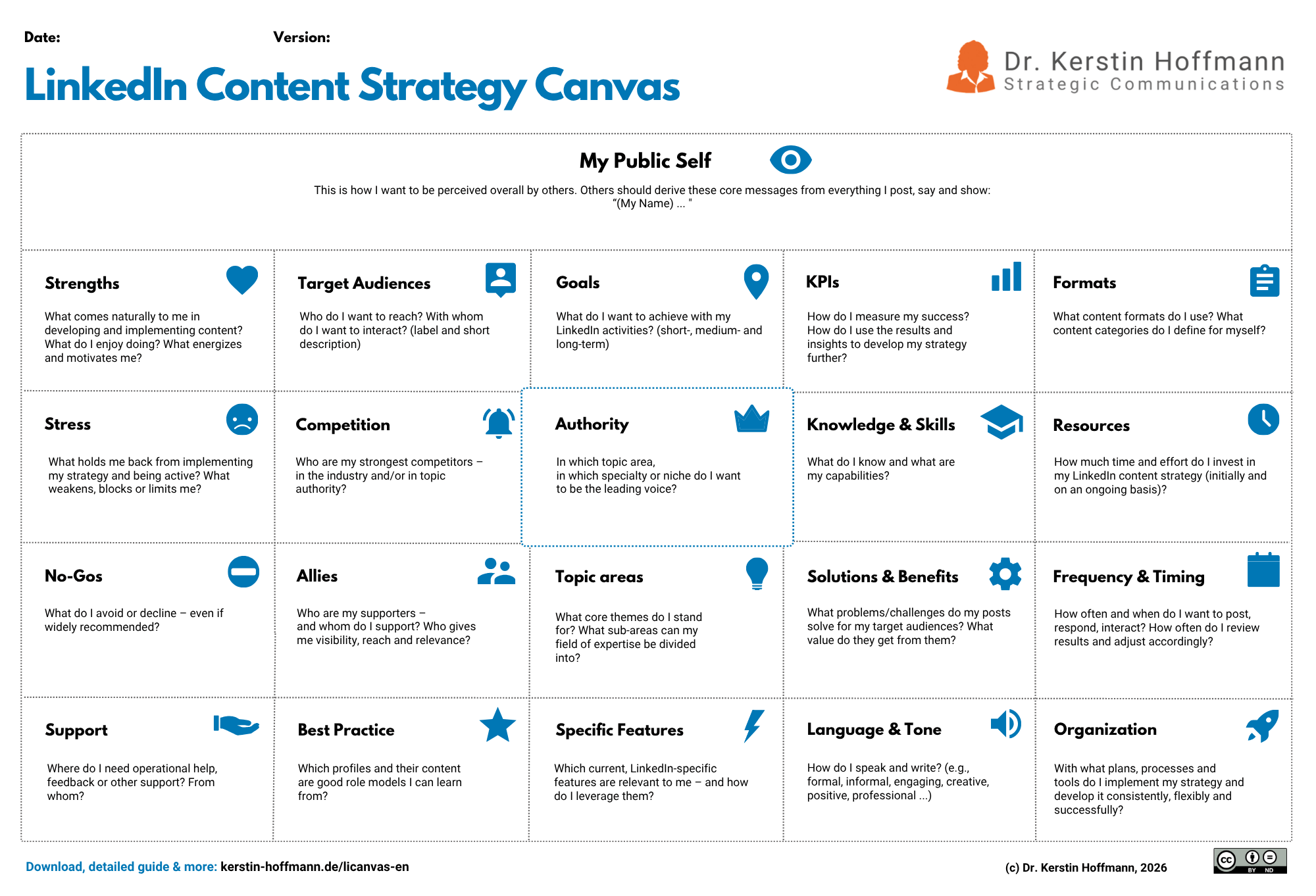 LinkedIn Content Strategy Canvas